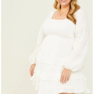 Arula Plus Size White Dress
